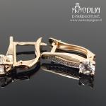 Auksiniai auskarai su akutėmis