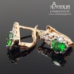 Auksiniai auskarai su akutėmis