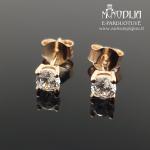 Auksiniai auskarai su akutėmis