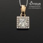 Auksinis pakabukas su akutėmis