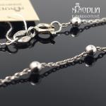 Sidabrinė grandinėlė su burbuliukais