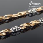 Auksinė grandinėlė su baltu auksu