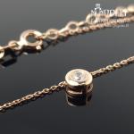 Auksinė grandinėlė su balta akute