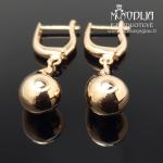 Kabantys auksiniai auskarai Lašas