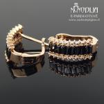 Auksiniai auskarai su akmenukais