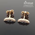 Auksiniai auskarai su akutėmis