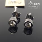 Sidabriniai auskarai su akmenukais