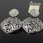 Sidabriniai auskarai su akmenukais