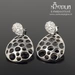 Sidabriniai auskarai su akmenukais