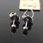 Sidabriniai auskarai burbuliukai