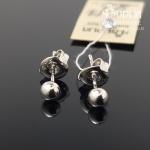 Sidabriniai auskarai burbuliukai