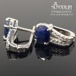 Sidabriniai auskarai su akmenukais