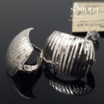 Graviruoti sidabriniai auskarai