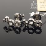 Sidabriniai auskarai su akmenukais