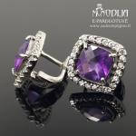 Sidabriniai auskarai su akmenukais