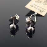 Sidabriniai auskarai burbuliukai