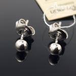 Sidabriniai auskarai burbuliukai