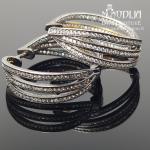 Sidabriniai auskarai rinkės su akutėmis