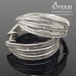 Sidabriniai auskarai rinkės su akutėmis