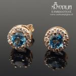 Auksiniai auskarai su akutėmis