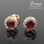 Auksiniai auskarai su akutėmis