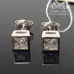 Sidabriniai auskarai su akmenukais