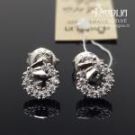 Sidabriniai auskarai su akmenukais