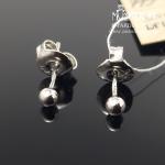 Sidabriniai auskarai burbuliukai