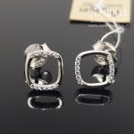 Sidabriniai auskarai su akmenukais