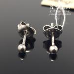 Sidabriniai auskarai burbuliukai