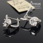 Sidabriniai auskarai su akutėmis