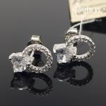 Sidabriniai auskarai su akmenukais