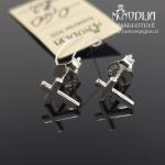 Sidabriniai auskarai Kryžiukai