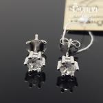 Sidabriniai auskarai su akmenukais