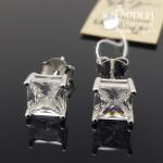 Sidabriniai auskarai su akmenukais