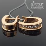 Auksiniai auskarai su briliantais