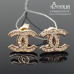 Auksiniai auskarai su briliantais