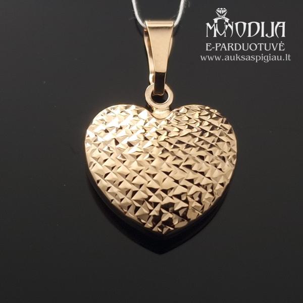 Auksinis pakabukas Širdelė