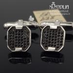 Sidabrinės sąsagos su akmenukais