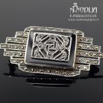 Sidabrinė sagė su akutėmis