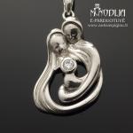 Sidabrinis pakabukas Dvyniai