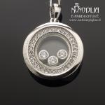 Sidabrinis pakabukas su akutėmis