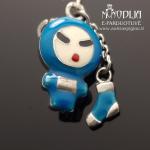 Sidabrinis pakabukas Labubu