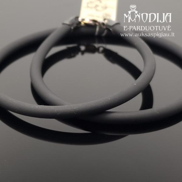 Sidabrinė grandinėlė su kaučiuku