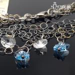 Sidabrinė grandinėlė su akmenukais