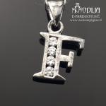 Sidabrinis pakabukas raidelė F