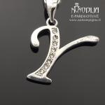 Sidabrinis pakabukas raidelė Y