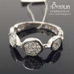 Sidabrinis žiedas su akmenukais