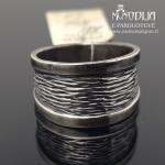 Graviruotas sidabrinis žiedas