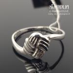 Graviruotas sidabrinis žiedas